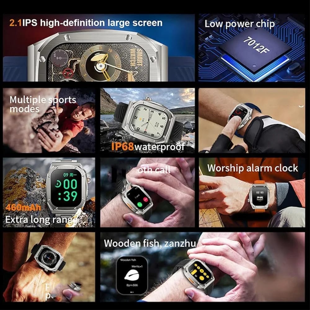 Smartwatch Z85 Max with 3 Different Straps IP68 Waterproof Compass NFC Heart Rate